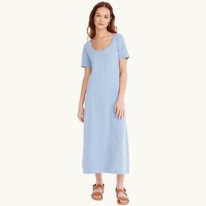 J. Crew Shirt Dress Size Large 100% Cotton Light Blue